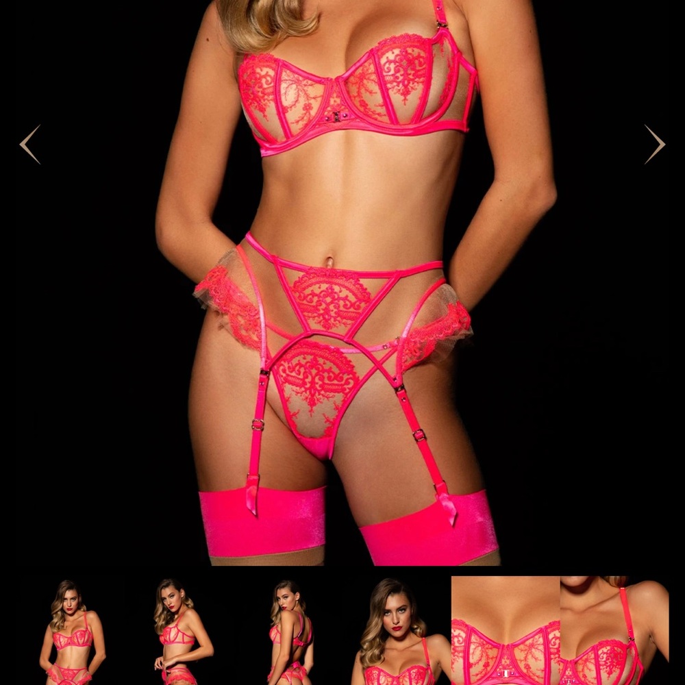 Honey Birdette Gabrielle Pink Set 38DD M/L